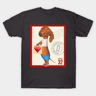 Funny Dachshund Doxie Dog posing cutely T-Shirt